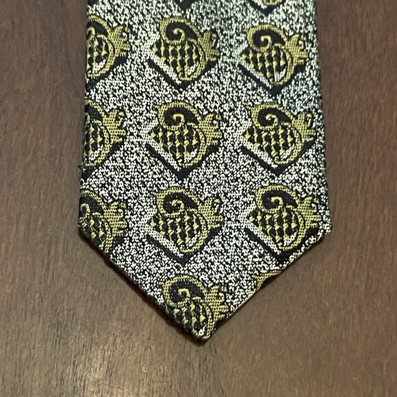 Angleino Green Hand Made 100% Silk Men’s Neck Tie - Picture 6 of 9